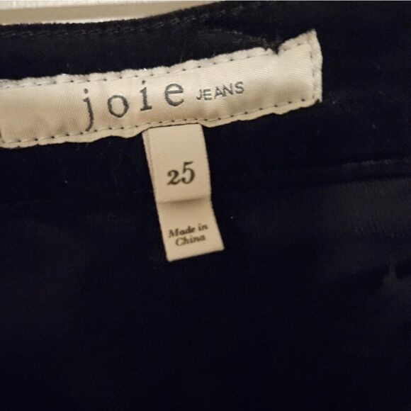 Women's Joie black velvet pants size 25 - Picture 2 of 9